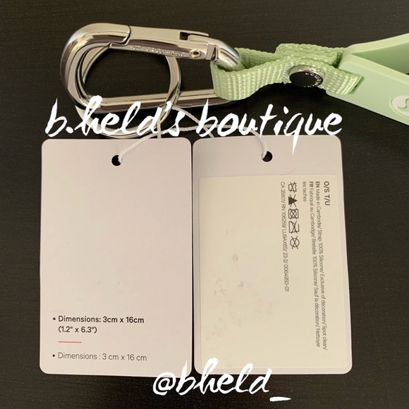 lululemon Silicone Keychain in Kohlrabi Green/White One Size Brand New NWT - Picture 5 of 10